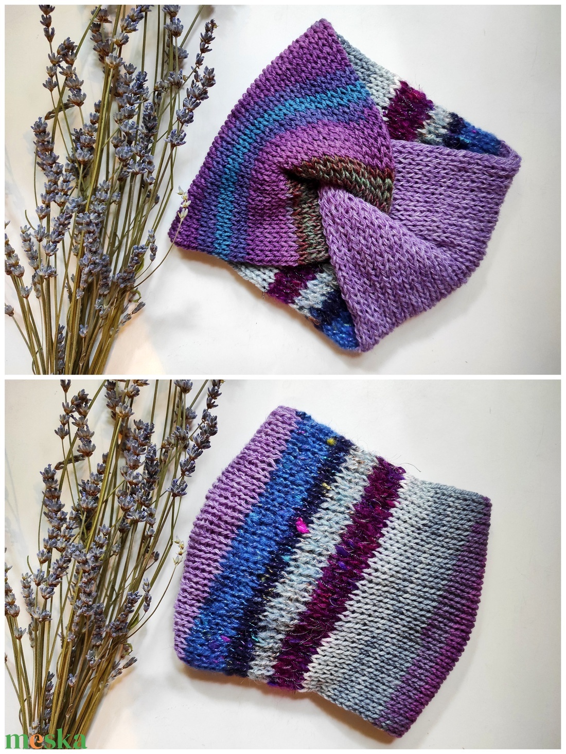 HIBISZKUSZ kötött fülvédő  - ruha & divat - sál, sapka, kendő - fejpánt - Meska.hu