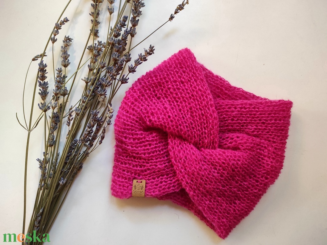 MAGENTA kötött fülvédő - ruha & divat - sál, sapka, kendő - fejpánt - Meska.hu