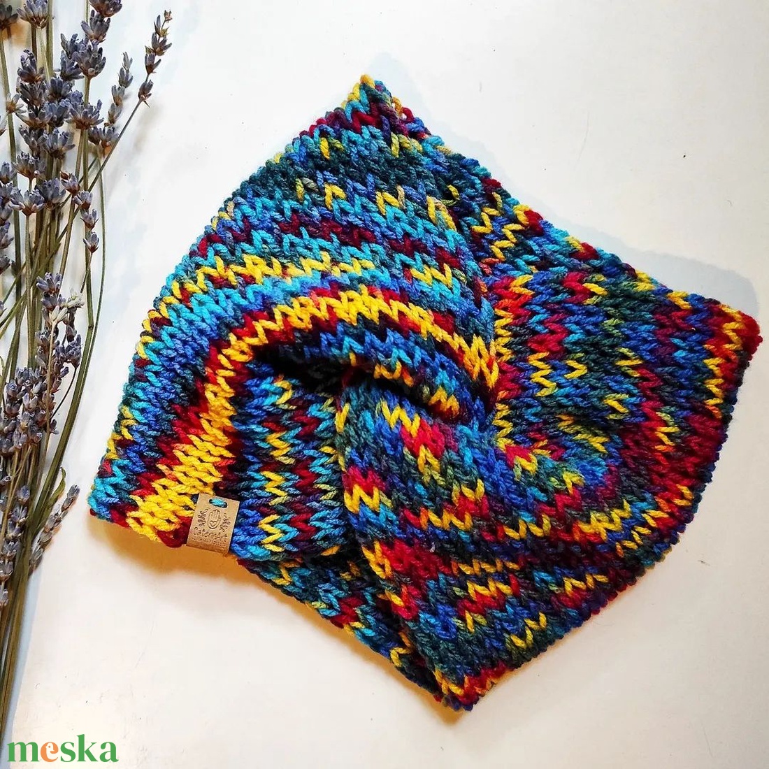 CSILLAGSZÓRÓ kötött fülvédő  - ruha & divat - sál, sapka, kendő - fejpánt - Meska.hu