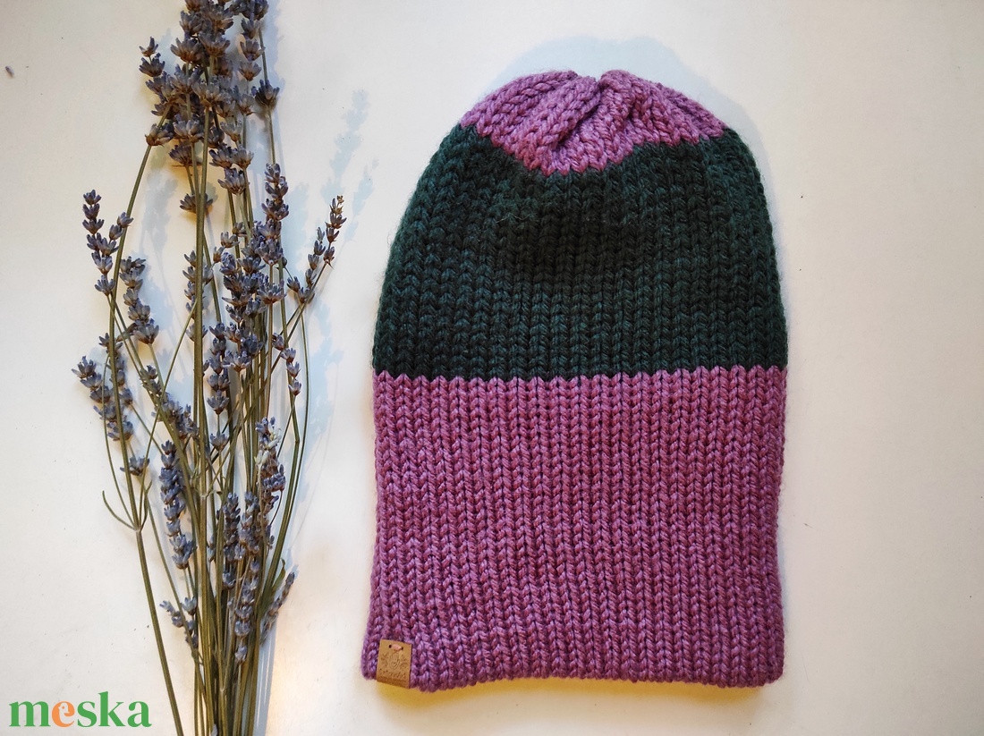 KONTRASZT kötött sapka - ruha & divat - sál, sapka, kendő - sapka - Meska.hu