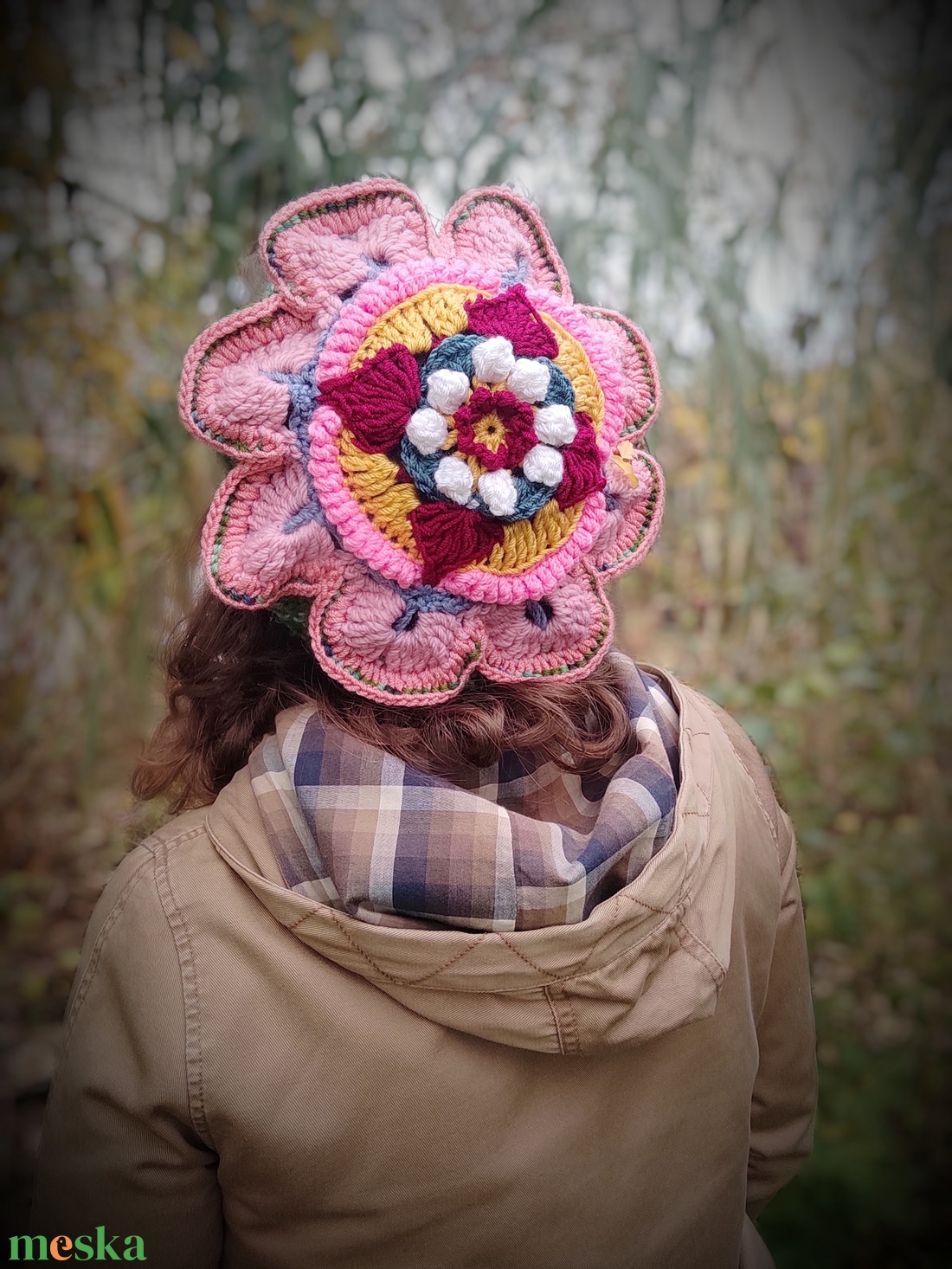 LÓTUSZ horgolt sapka  - ruha & divat - sál, sapka, kendő - sapka - Meska.hu