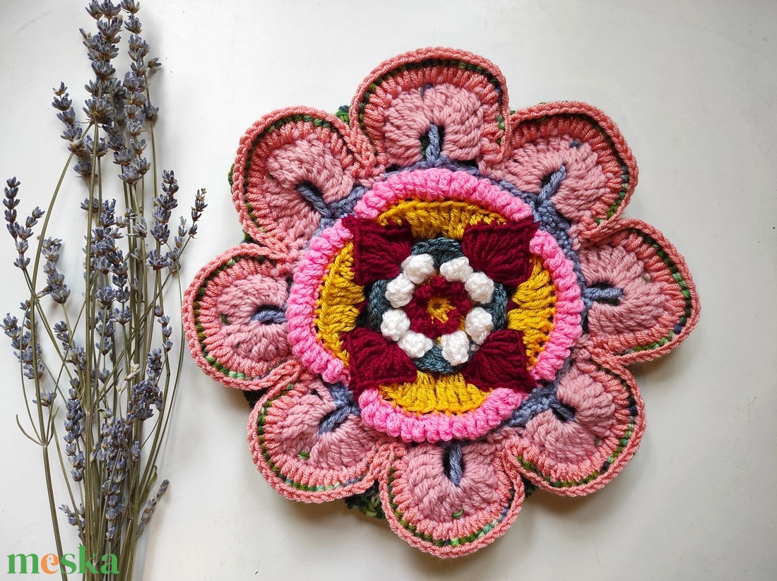 LÓTUSZ horgolt sapka  - ruha & divat - sál, sapka, kendő - sapka - Meska.hu