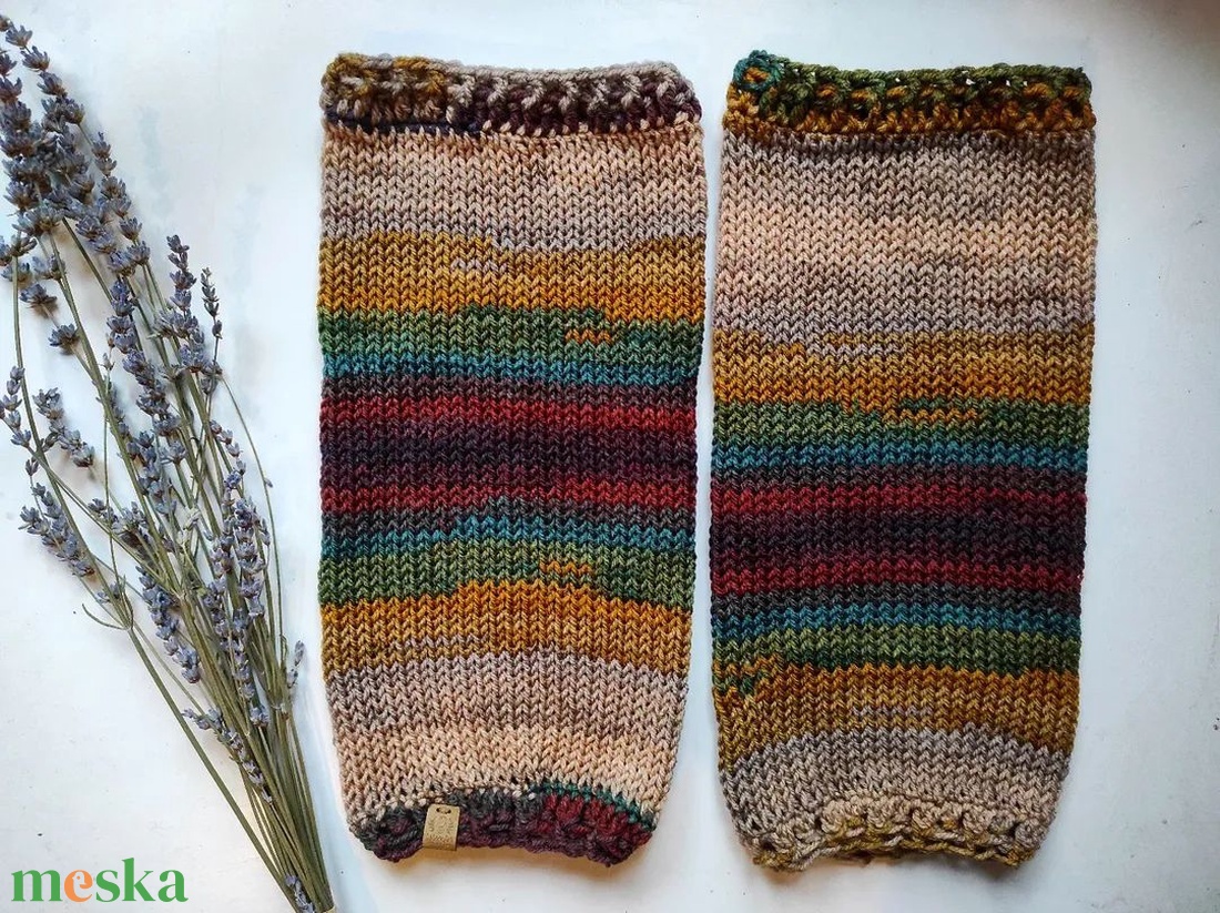 ŐSZI ERDŐ kötött lábszármelegítő - ruha & divat - cipő & papucs - lábszármelegítő - Meska.hu