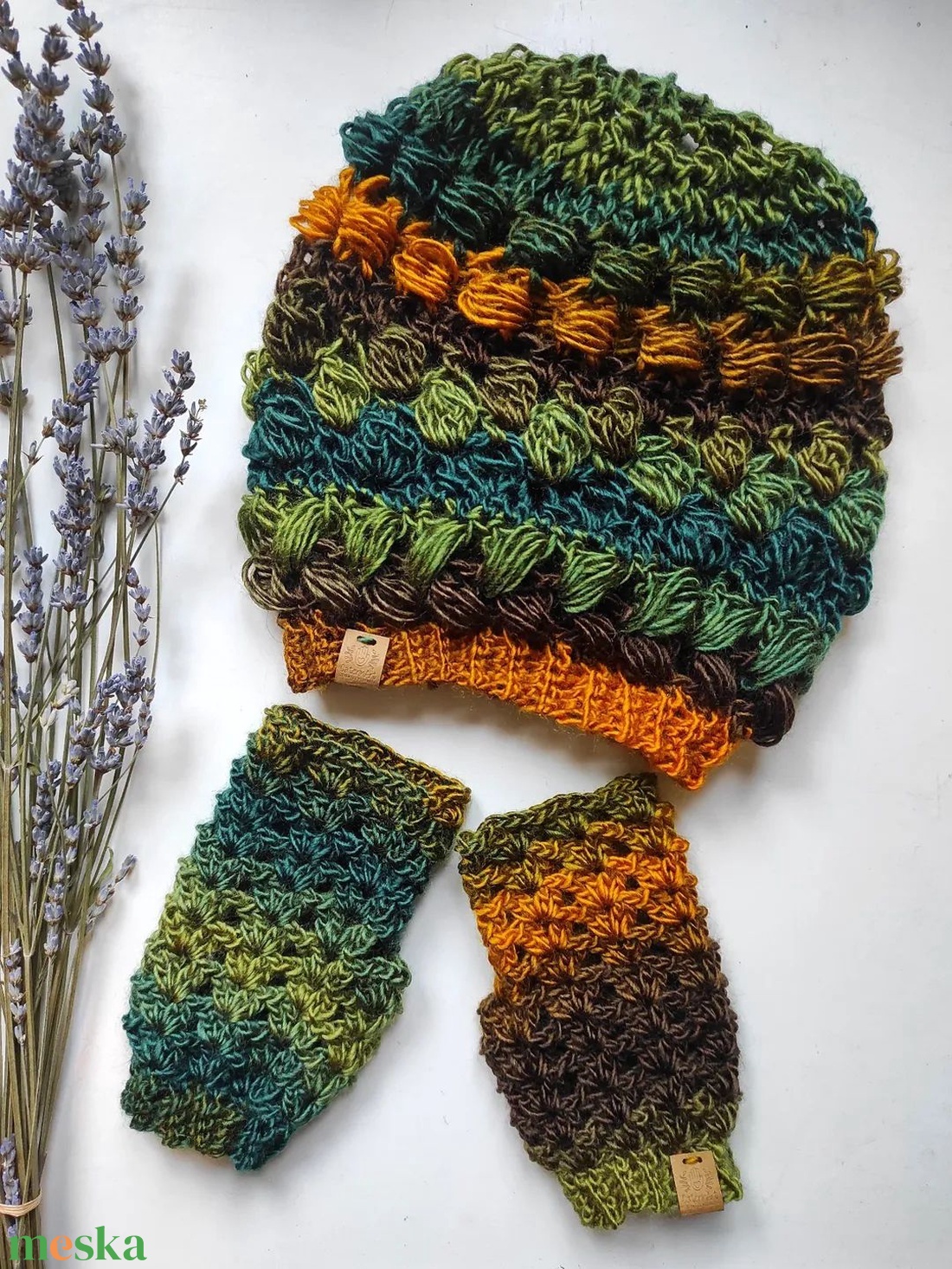 ERDŐ sapka-kézmelegítő szett - ruha & divat - sál, sapka, kendő - sapka & sál szett - Meska.hu