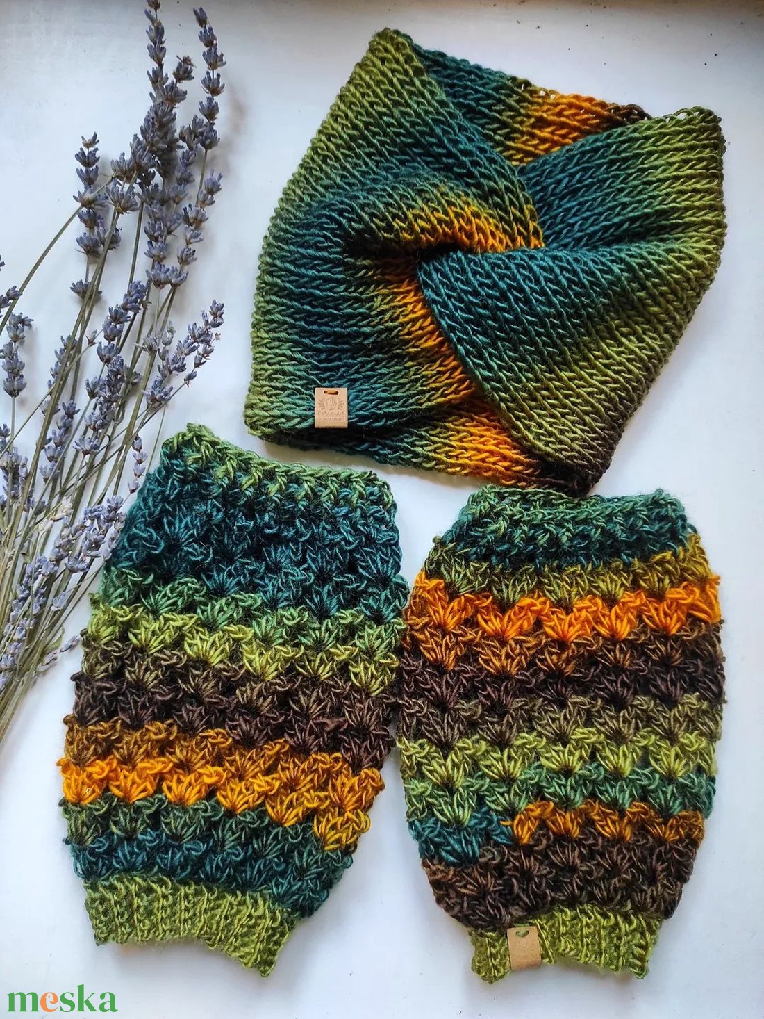 ERDŐ fülvédő-lábszármelegítő szett - ruha & divat - sál, sapka, kendő - fejpánt - Meska.hu