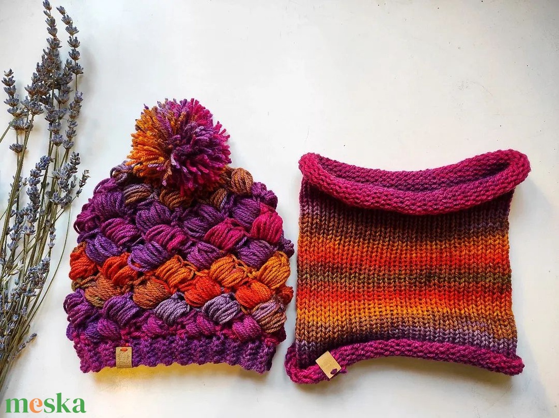 NAPLEMENTE gyerek sapka-csősál szett - ruha & divat - sál, sapka, kendő - sapka & sál szett - Meska.hu