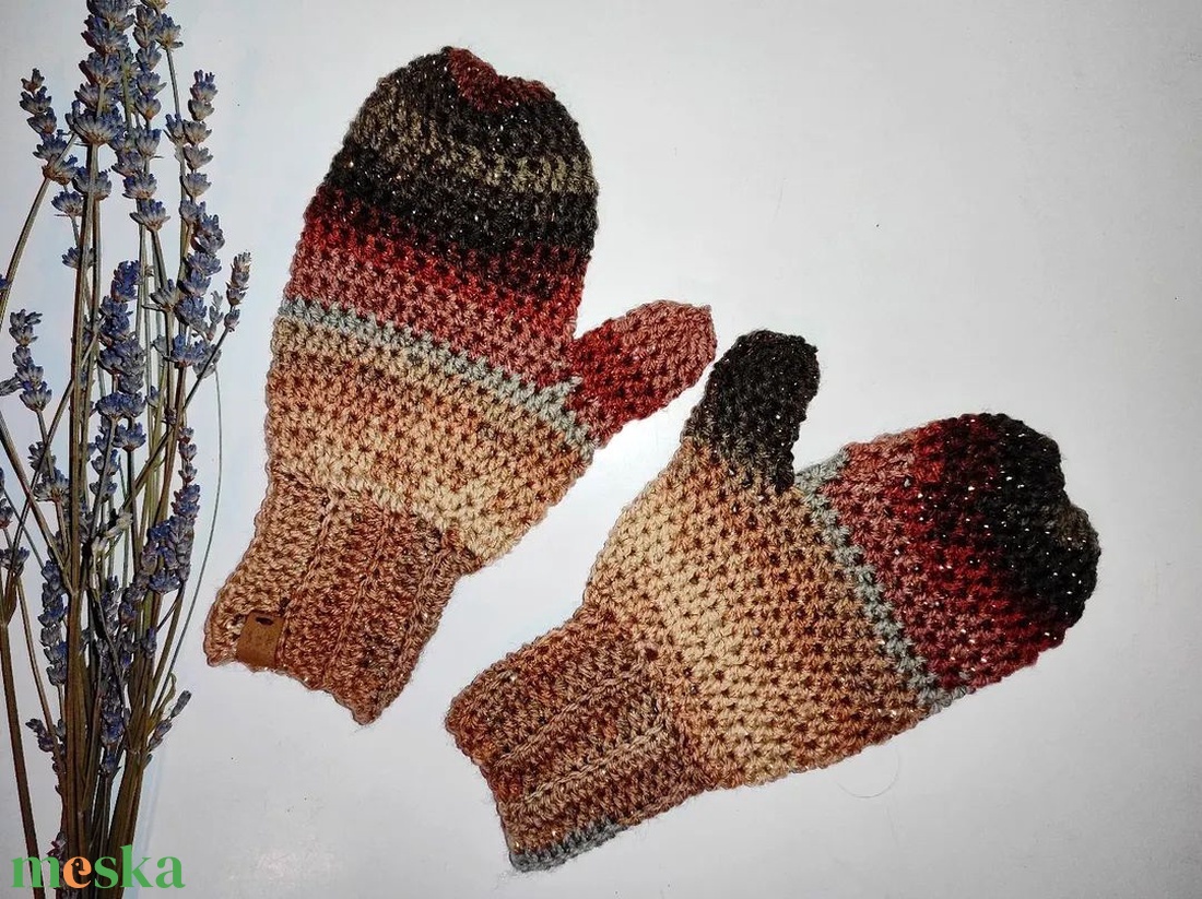 BARLANG horgolt kesztyű  - ruha & divat - sál, sapka, kendő - kesztyű - Meska.hu