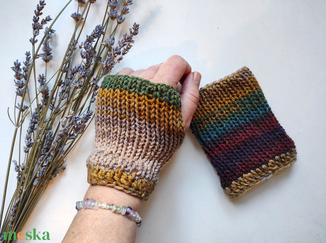 ŐSZI ERDŐ kötött kesztyű  - ruha & divat - sál, sapka, kendő - kesztyű - Meska.hu