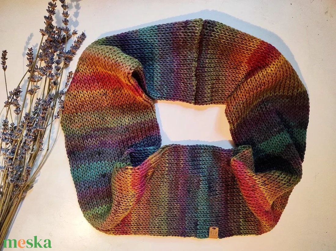 FALEVÉL kötött körsál - ruha & divat - sál, sapka, kendő - sál - Meska.hu
