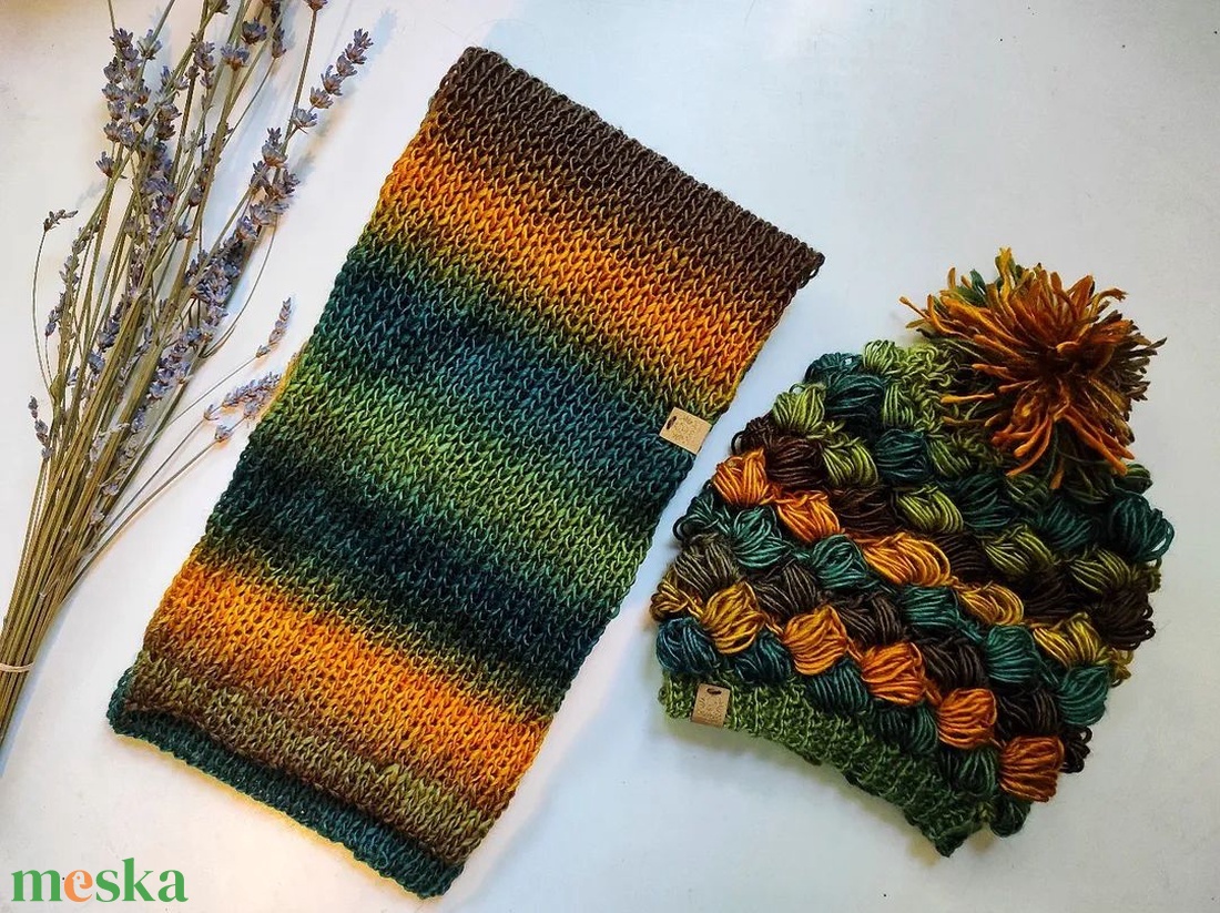 ERDŐ sapka-körsál szett - ruha & divat - sál, sapka, kendő - sapka & sál szett - Meska.hu