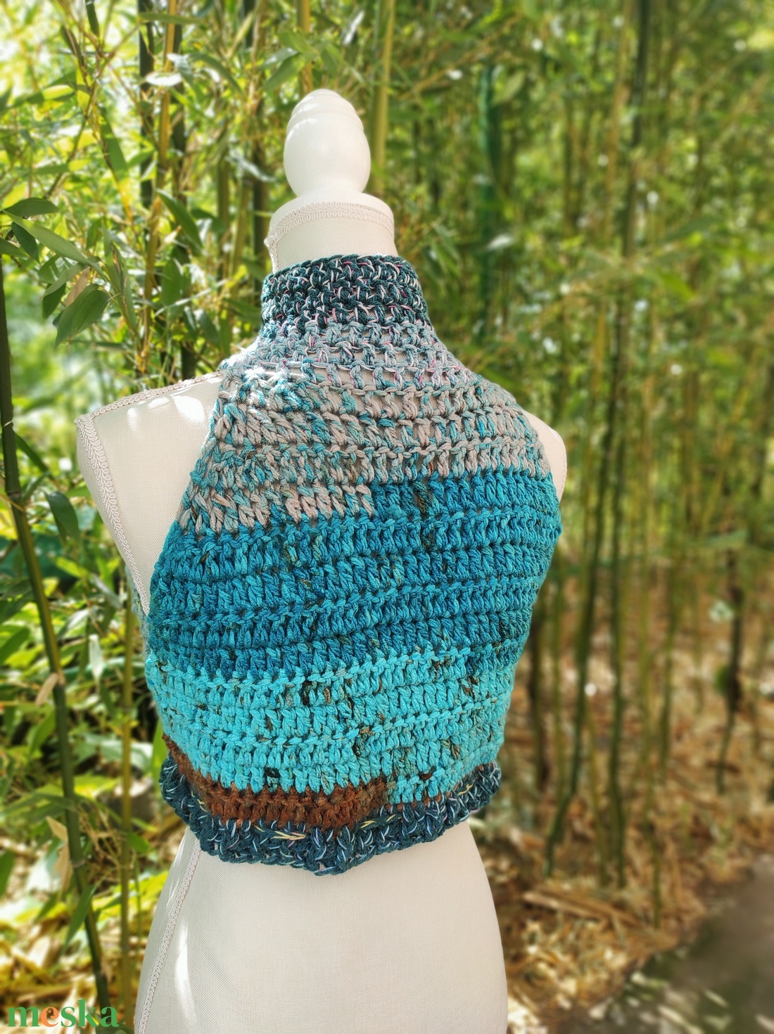 ÓCEÁN horgolt mellény  - ruha & divat - női ruha - mellény - Meska.hu