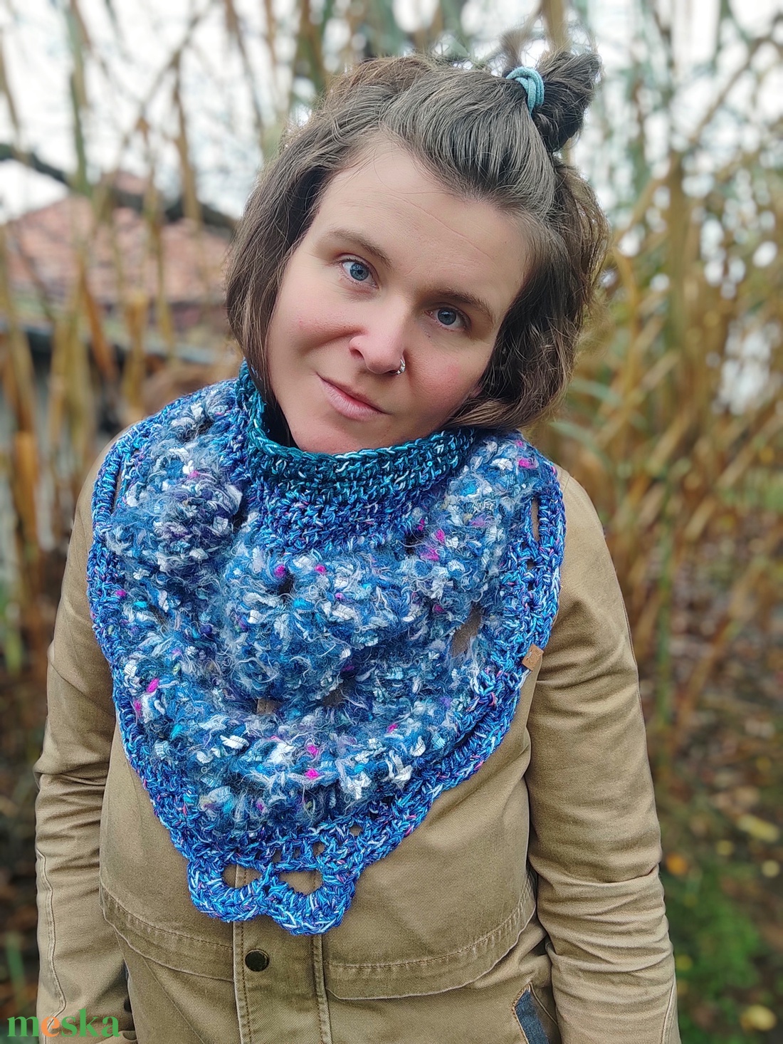 TEJÚT horgolt sálkendő - ruha & divat - sál, sapka, kendő - kendő - Meska.hu