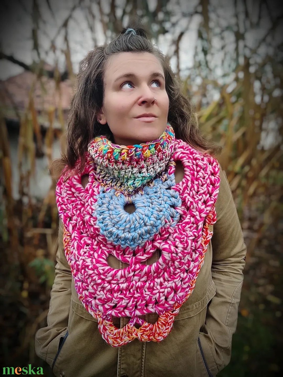 IZLAND horgolt sálkendő - ruha & divat - sál, sapka, kendő - kendő - Meska.hu