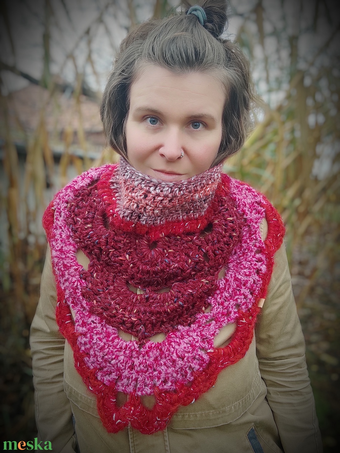 FŐNIX horgolt sálkendő - ruha & divat - sál, sapka, kendő - kendő - Meska.hu