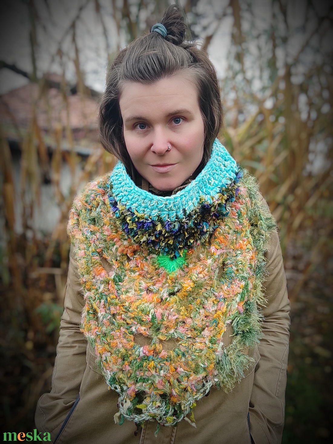 BOLYHOSKA horgolt sálkendő - ruha & divat - sál, sapka, kendő - kendő - Meska.hu