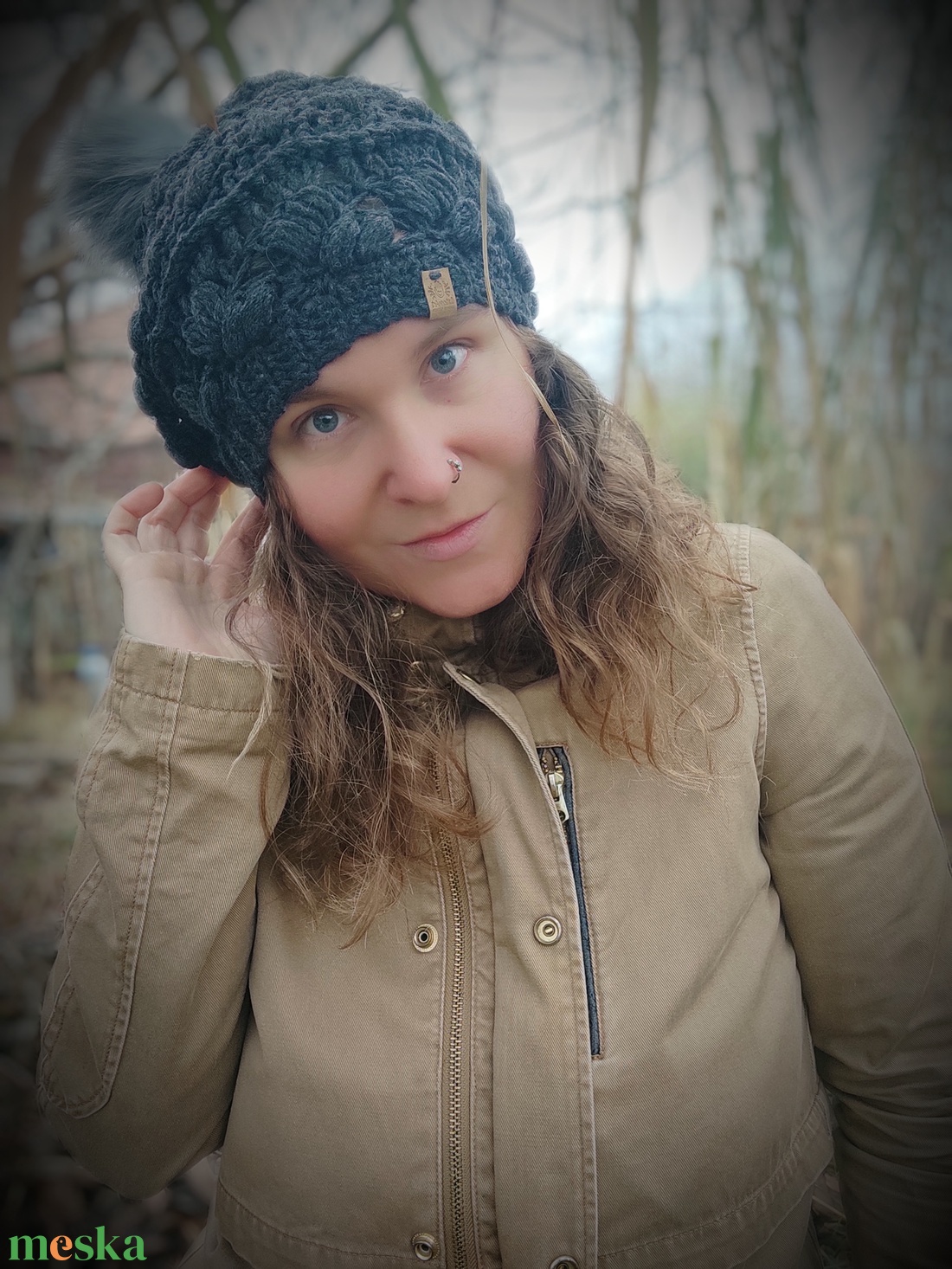 SZÜRKÜLET horgolt sapka  - ruha & divat - sál, sapka, kendő - sapka - Meska.hu