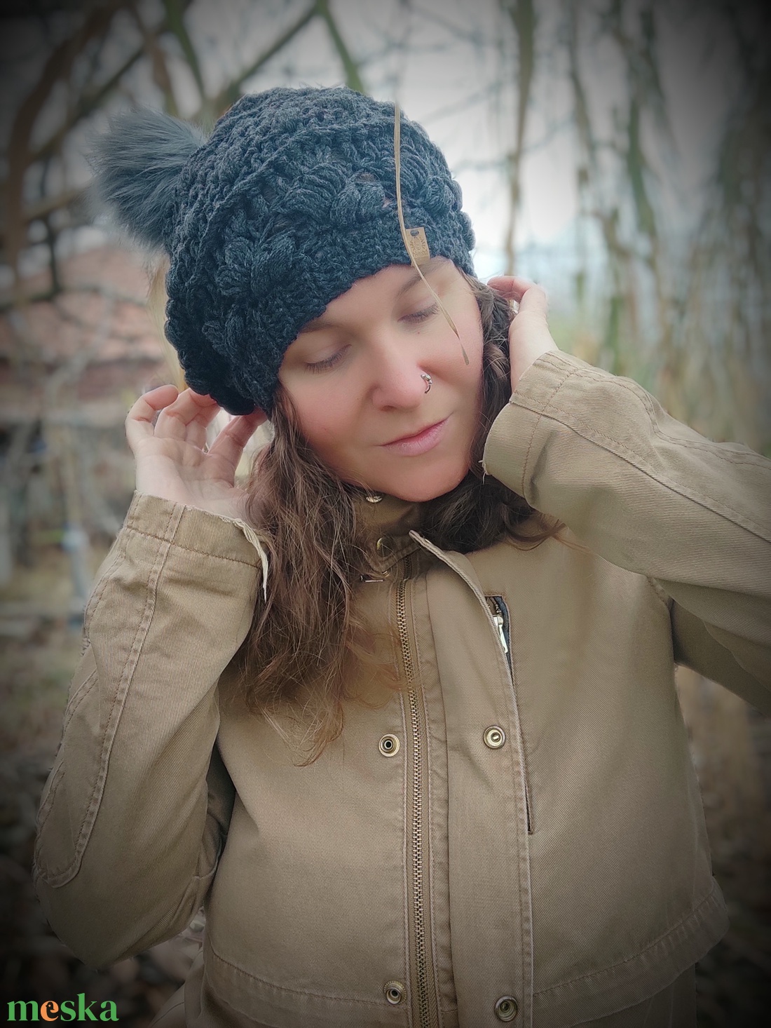 SZÜRKÜLET horgolt sapka  - ruha & divat - sál, sapka, kendő - sapka - Meska.hu