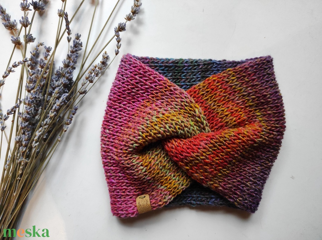 CSILLAGFÉNY kötött fülvédő - ruha & divat - sál, sapka, kendő - fejpánt - Meska.hu