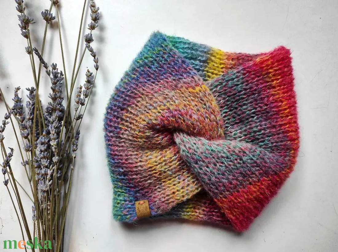 TARKA RÉT kötött fülvédő - ruha & divat - sál, sapka, kendő - fejpánt - Meska.hu