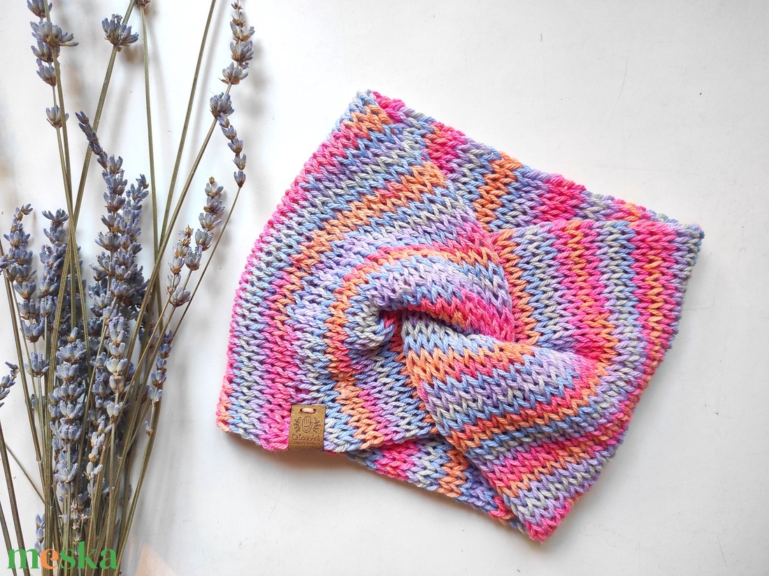 ŐSZIRÓZSA kötött fülvédő - ruha & divat - sál, sapka, kendő - fejpánt - Meska.hu