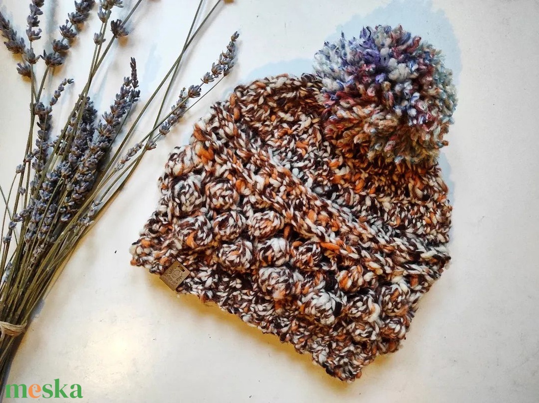 CSOKIS KEKSZ horgolt sapka  - ruha & divat - sál, sapka, kendő - sapka - Meska.hu