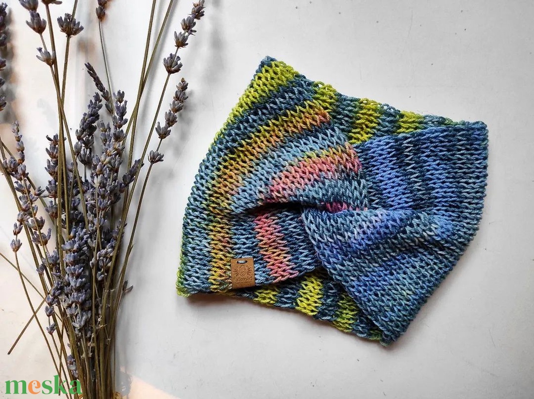 CSILLAGPOR kötött fülvédő - ruha & divat - sál, sapka, kendő - fejpánt - Meska.hu