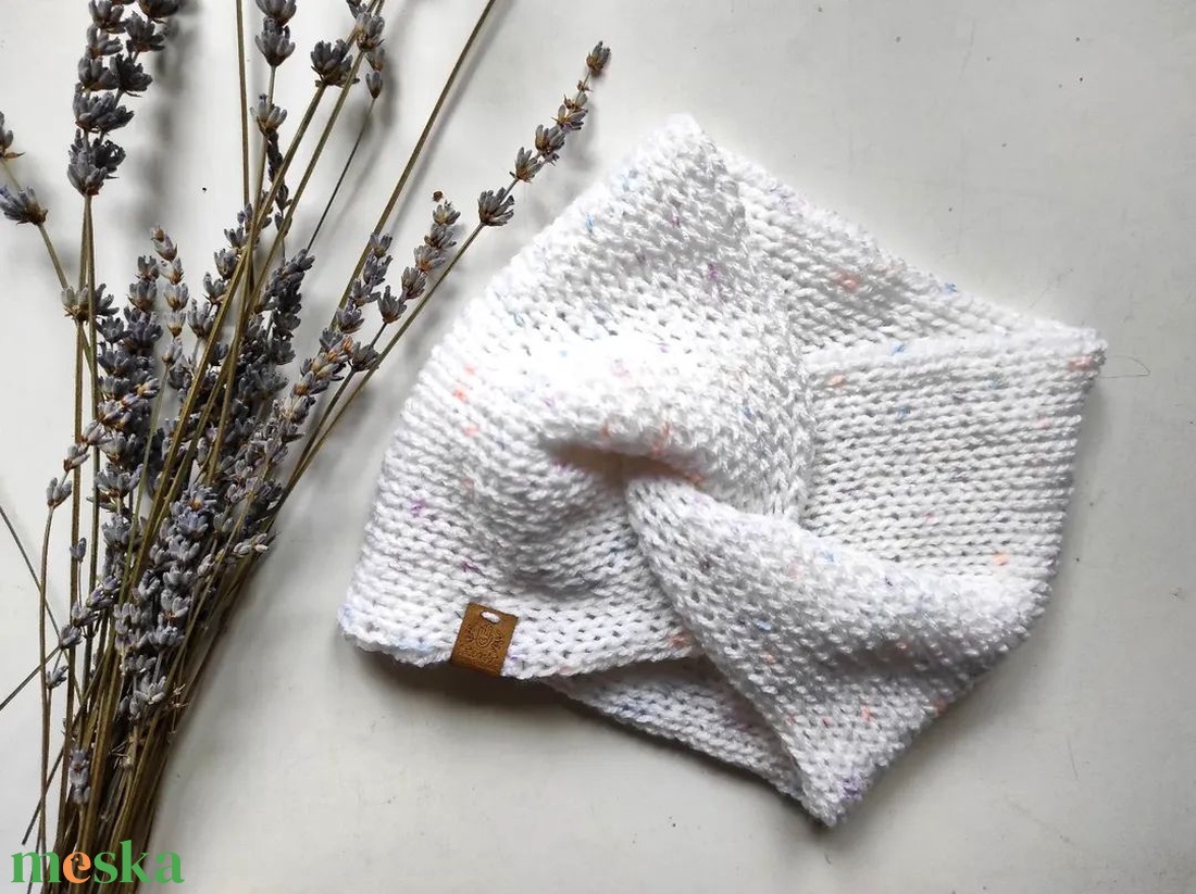 HÓPEHELY kötött fülvédő - ruha & divat - sál, sapka, kendő - fejpánt - Meska.hu