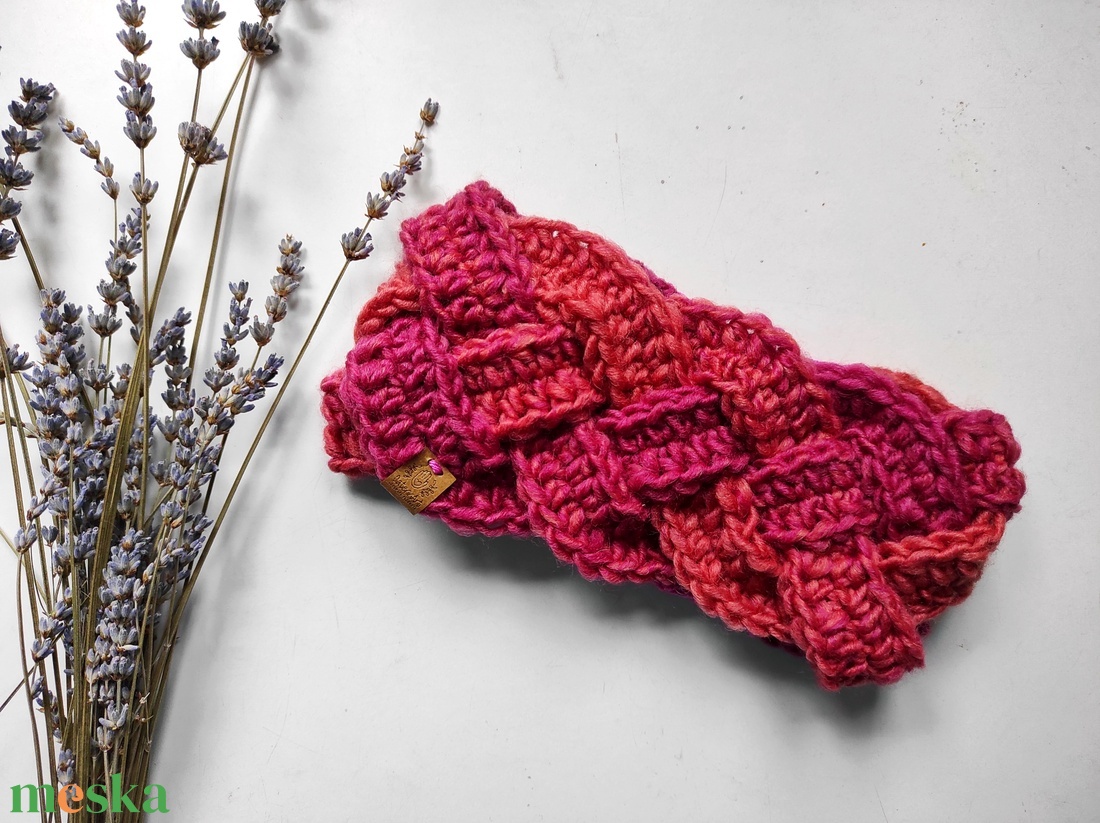 JÁCINT horgolt fülvédő - ruha & divat - sál, sapka, kendő - fejpánt - Meska.hu