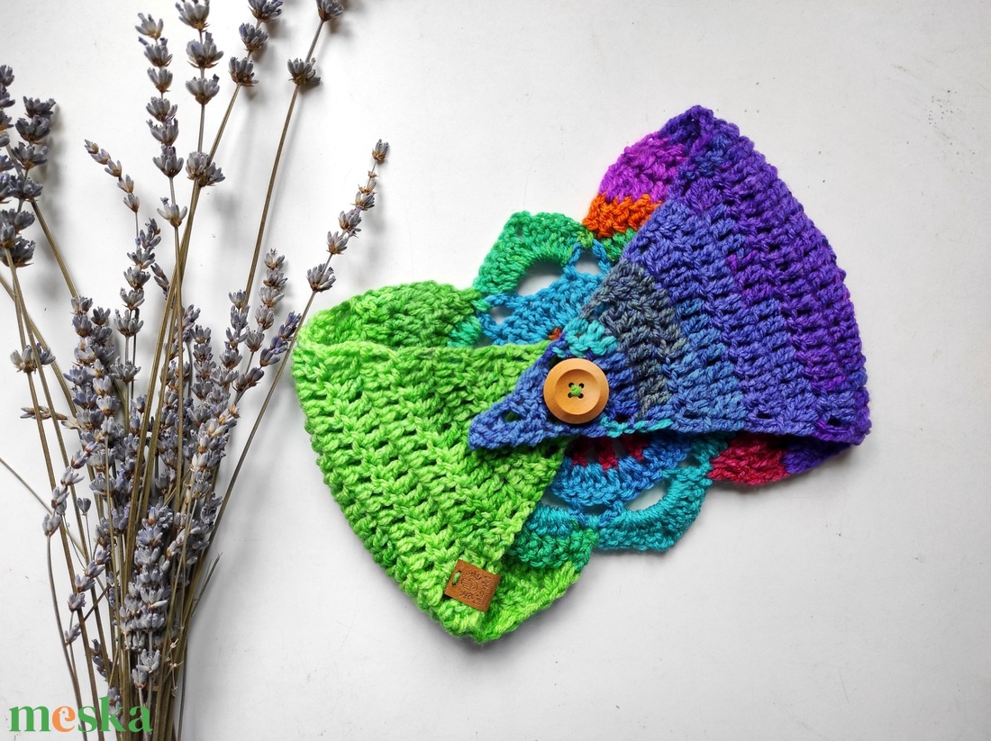 DIVALI horgolt fülvédő - ruha & divat - sál, sapka, kendő - fejpánt - Meska.hu