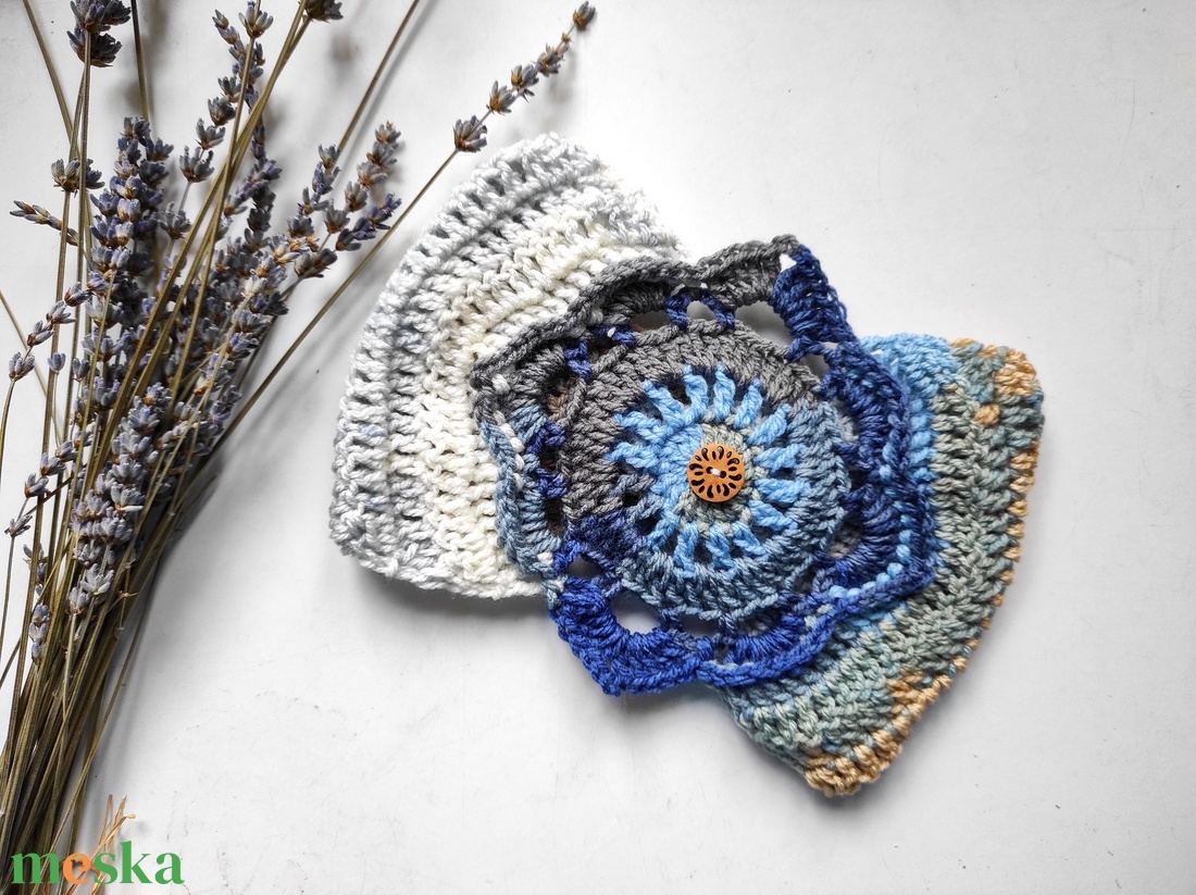 HAVAS ESŐ horgolt fülvédő - ruha & divat - sál, sapka, kendő - fejpánt - Meska.hu