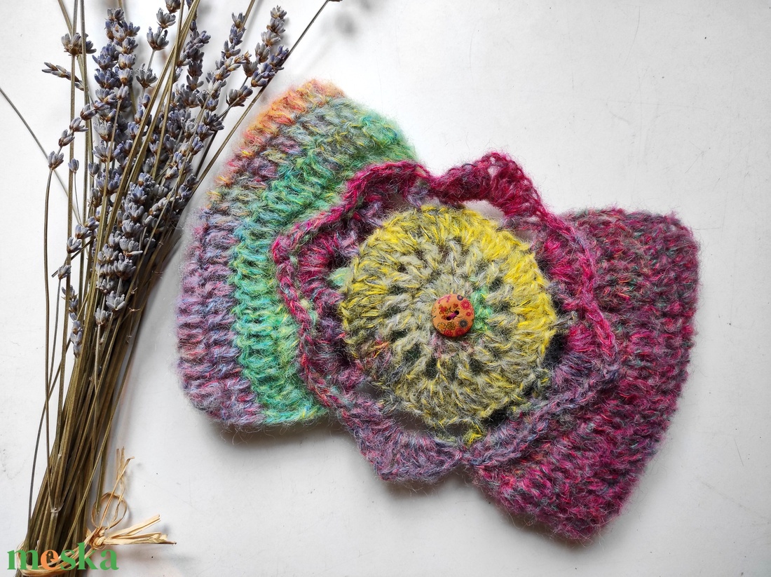 FESTMÉNY horgolt fülvédő - ruha & divat - sál, sapka, kendő - fejpánt - Meska.hu