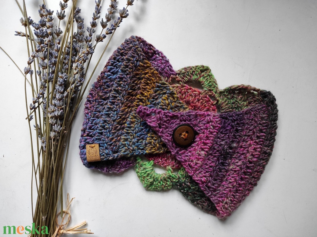 ZÚZMARA horgolt fülvédő - ruha & divat - sál, sapka, kendő - fejpánt - Meska.hu