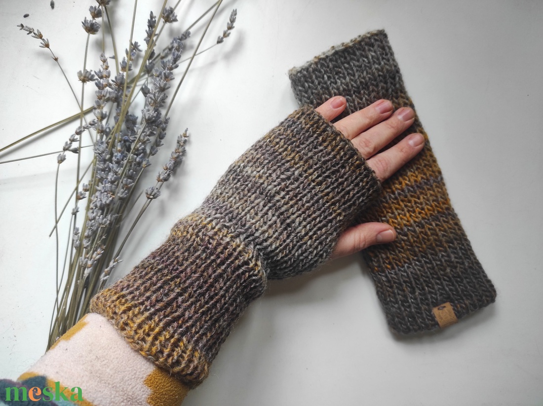 SIVATAG kötött ujjatlan kesztyű  - ruha & divat - sál, sapka, kendő - kesztyű - Meska.hu