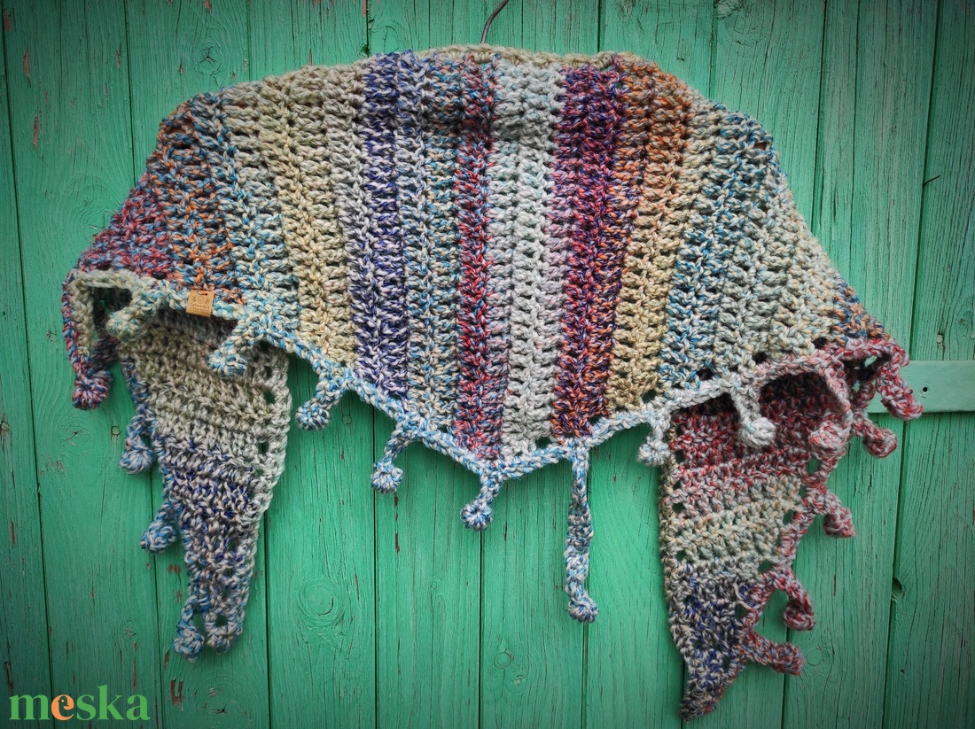 ALICE horgolt kendő  - ruha & divat - sál, sapka, kendő - kendő - Meska.hu