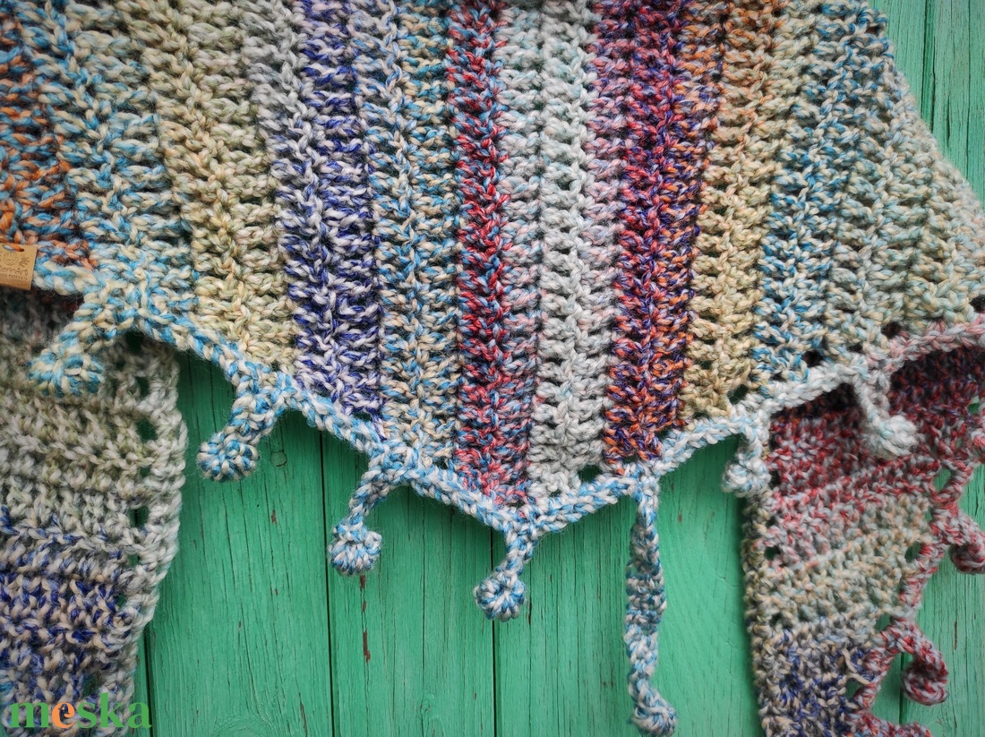 ALICE horgolt kendő  - ruha & divat - sál, sapka, kendő - kendő - Meska.hu