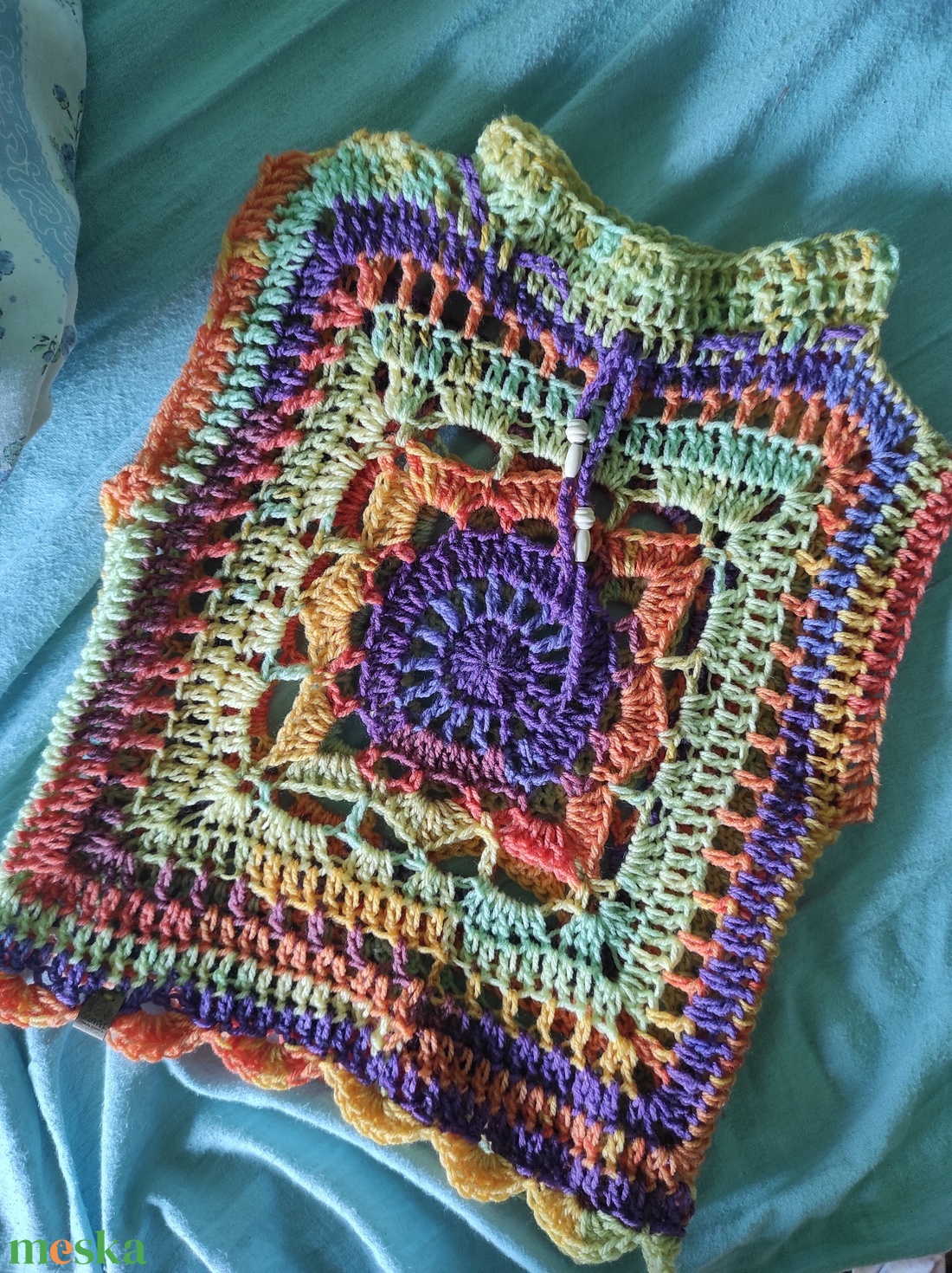 NAPSUGÁR horgolt mellény  - ruha & divat - női ruha - mellény - Meska.hu