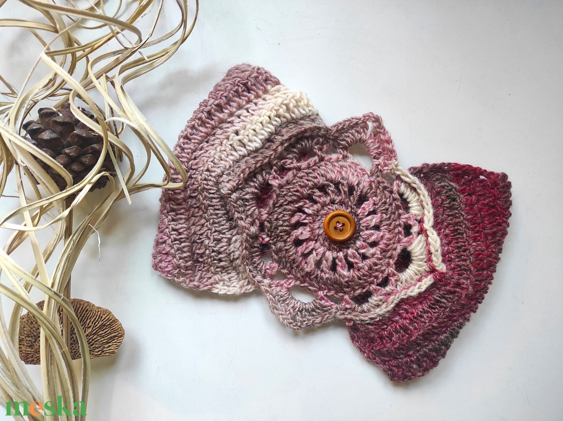 CSILLAGPOR horgolt fülvédő - ruha & divat - sál, sapka, kendő - fejpánt - Meska.hu