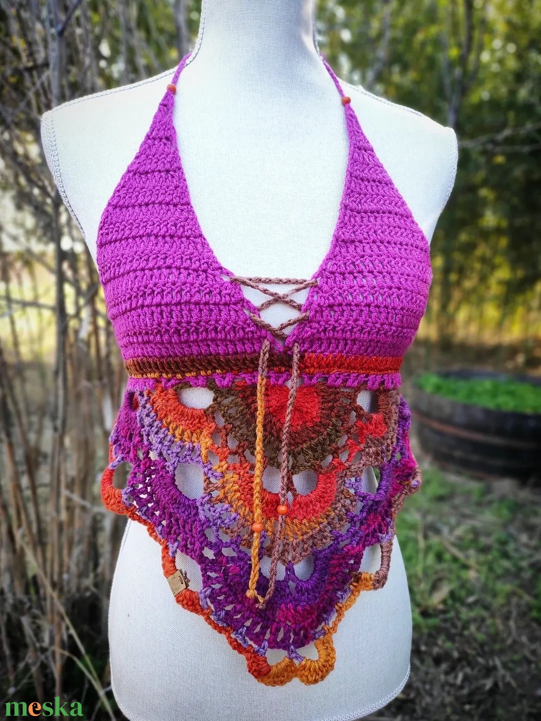 NAPLEMENTE horgolt top - ruha & divat - női ruha - top - Meska.hu