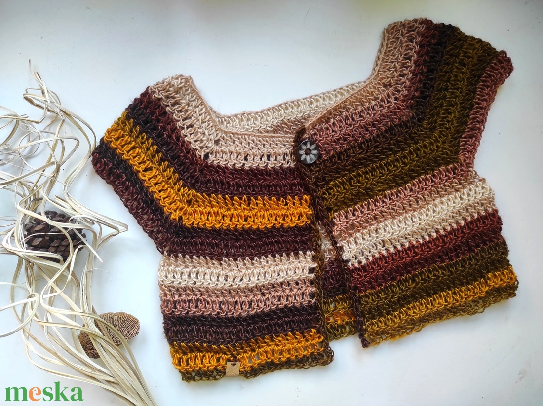 ERDEI ÖSVÉNY horgolt kardigán  - ruha & divat - női ruha - kardigánok - Meska.hu