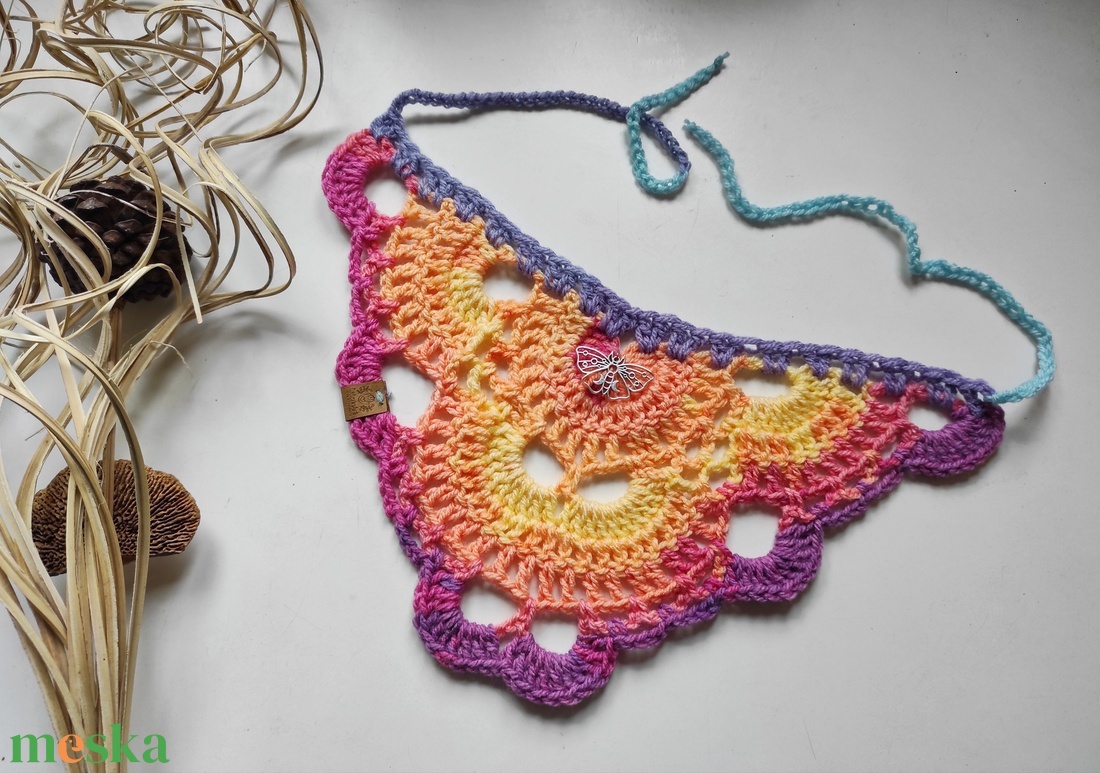 TAVASZ horgolt fejkendő  - ruha & divat - sál, sapka, kendő - kendő - Meska.hu