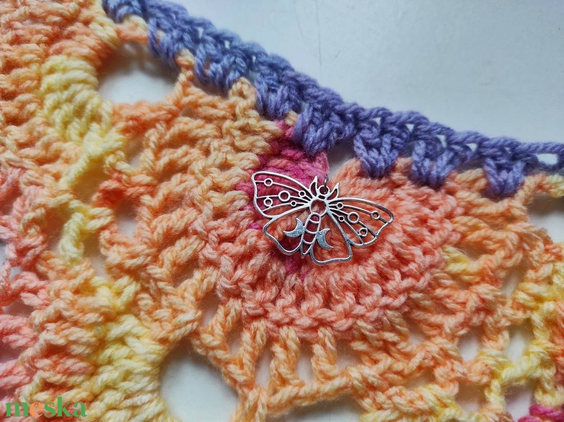 TAVASZ horgolt fejkendő  - ruha & divat - sál, sapka, kendő - kendő - Meska.hu