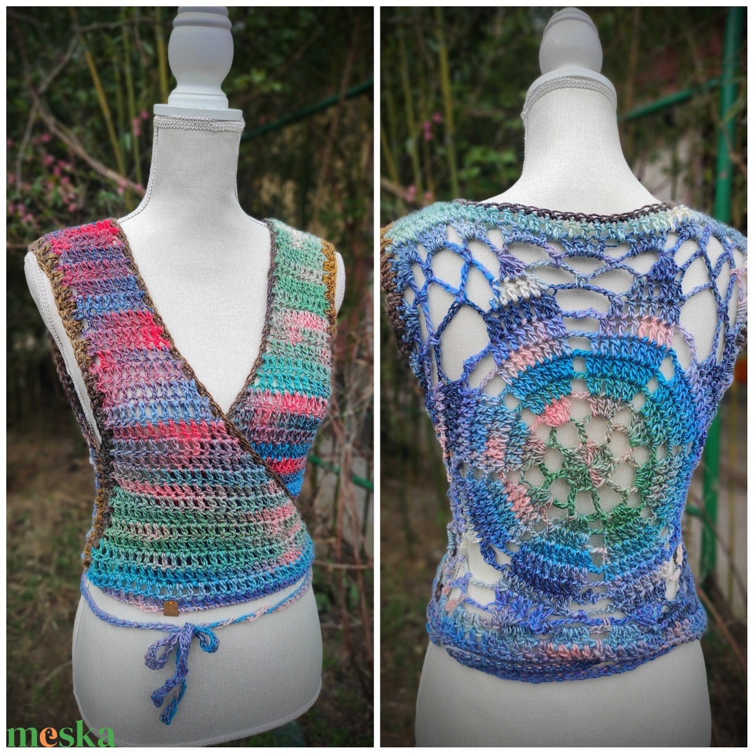 VÍZESÉS horgolt mellény  - ruha & divat - női ruha - mellény - Meska.hu
