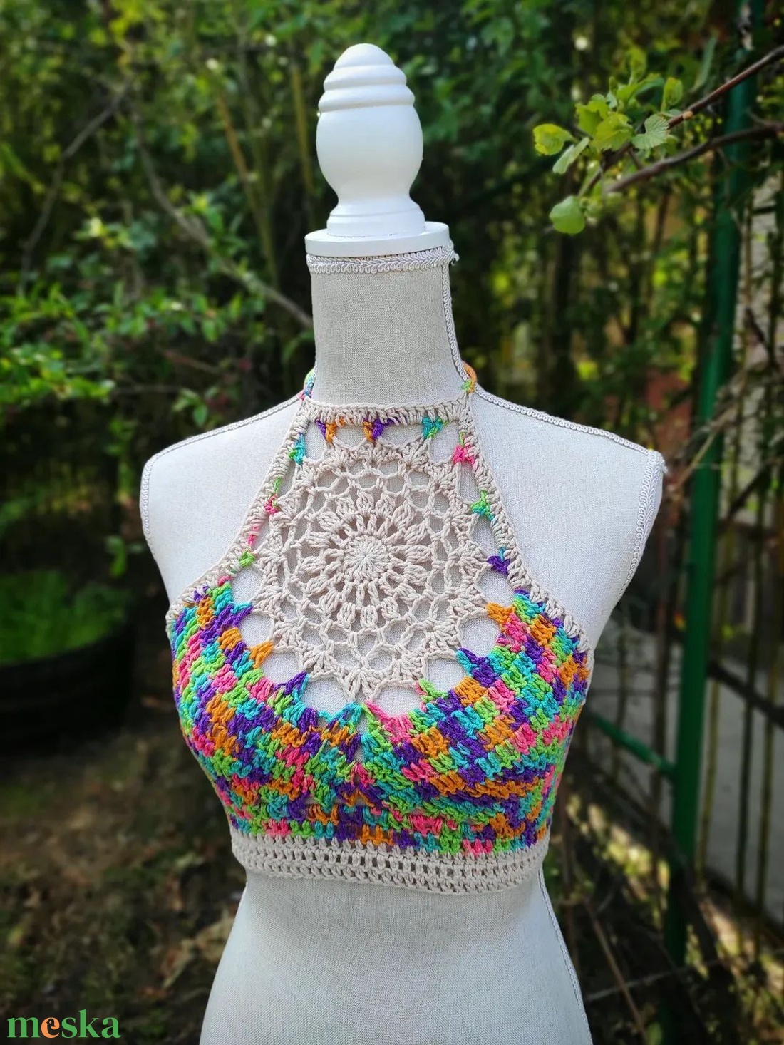 KÖRHINTA horgolt top - ruha & divat - női ruha - top - Meska.hu