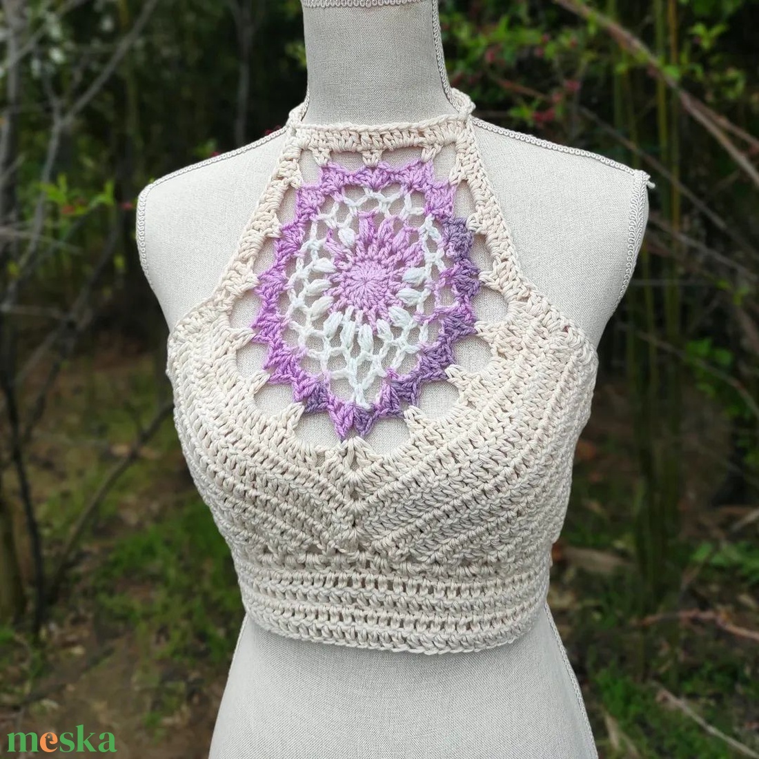 ORGONA horgolt top - ruha & divat - női ruha - top - Meska.hu