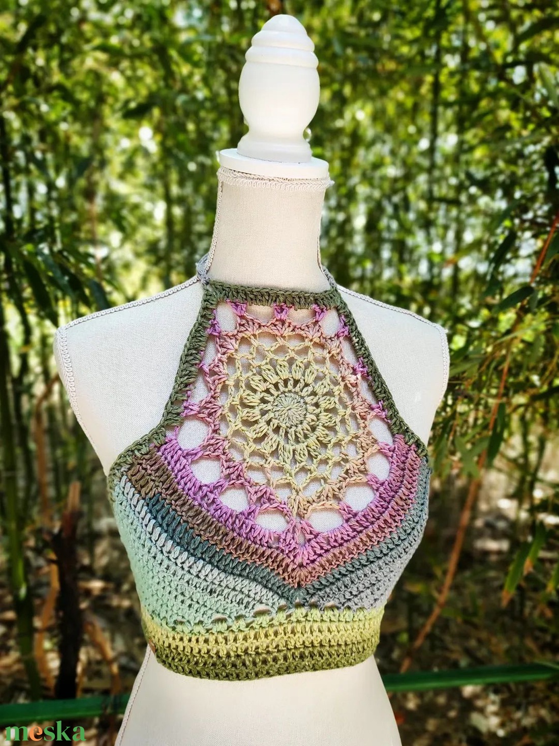 LUCERNA horgolt top - ruha & divat - női ruha - top - Meska.hu