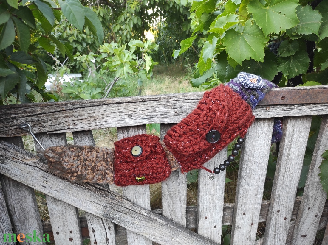 BOHO horgolt övtáska  - táska & tok - övtáska - Meska.hu