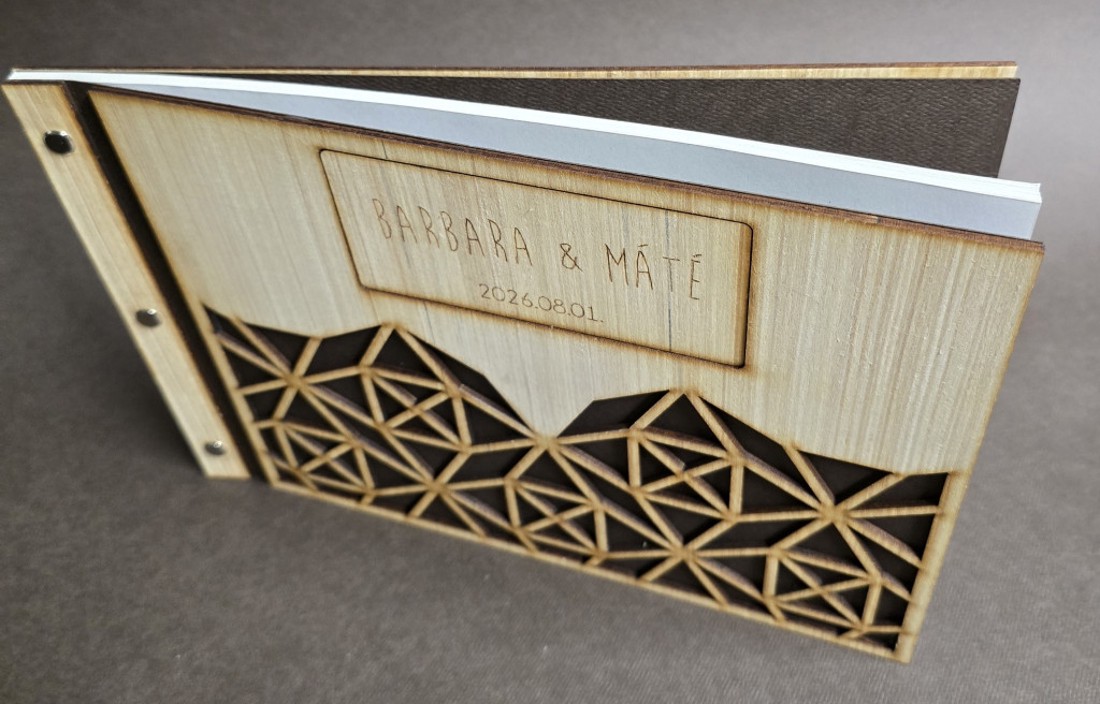 Esküvői vendégkönyv minimalista mintával - esküvő - emlék & ajándék - vendégkönyv - Meska.hu