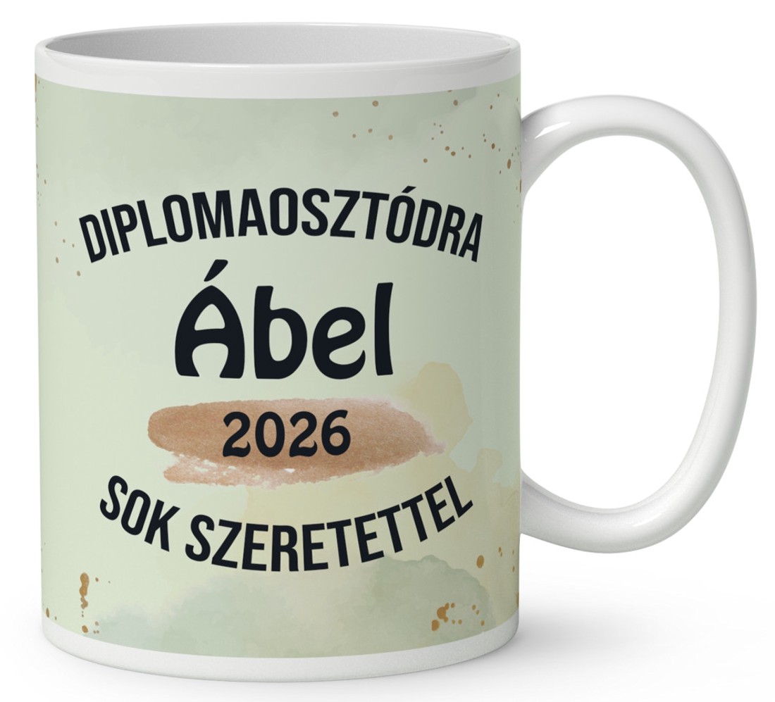 Névvel kérhető Leopárd - 2026 évi Ballagásra mintás bögre - otthon & életmód - konyhafelszerelés, tálalás - tálalás - bögre & csésze - Meska.hu