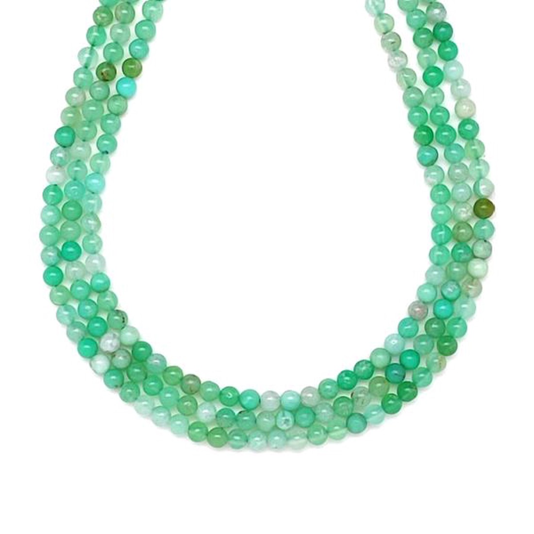 Krizopráz golyó 3-4mm� ékszerkészítő alapanyag (füzér) - kellékek & szerszámok - ásvány alapanyag - ásványfüzér - Meska.hu