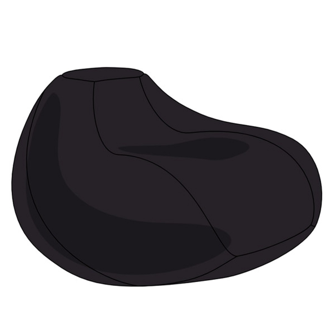 Fekete Grandiózus Babzsákfotel Huzat - otthon & életmód - bútor - babzsák - babzsák huzat - Meska.hu